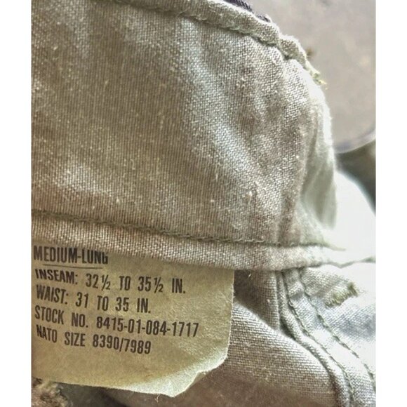 Vintage USA Camo Military Army Multi Pocket Pants Men's Woodland Waist Sz 31-35 - Picture 11 of 14